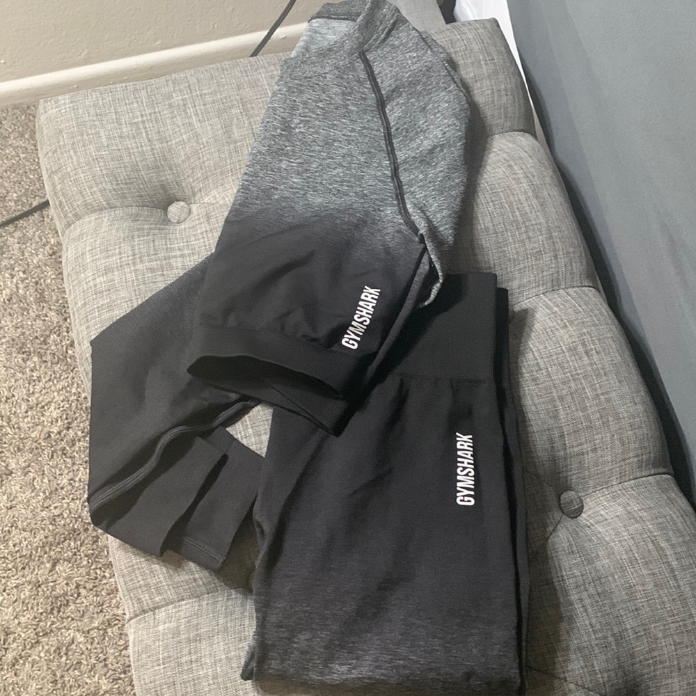 Gymshark Adapt Ombré Seamless short set Black/Grey